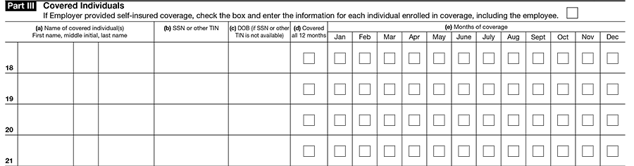 Form 1095C Part3