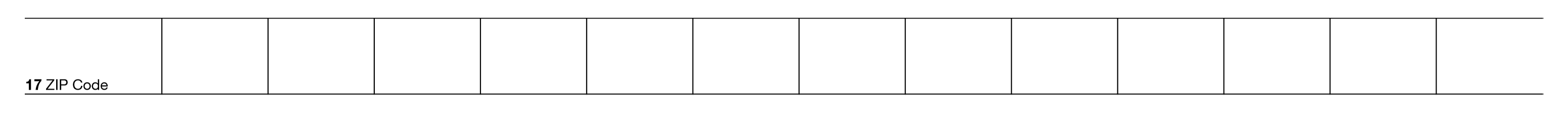 Form 1095 - Line 17 ZIP Code